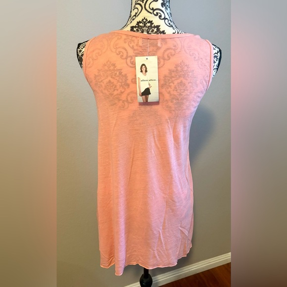 ALLEN ALLEN American Flag T-shirt & Peach Tank Top with Pockets - Picture 4 of 14